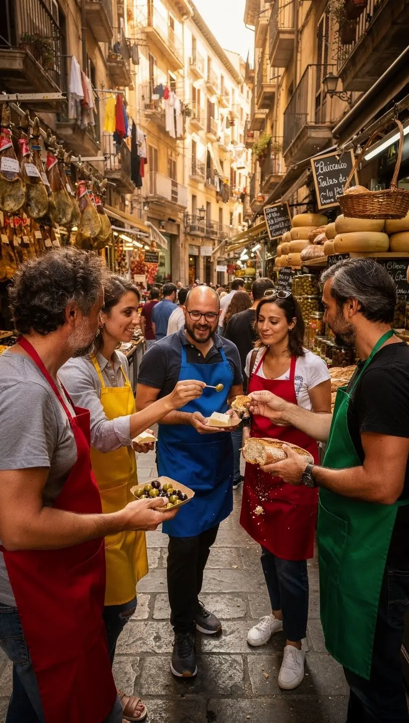 Eventos gastronómicos en barrios de España.